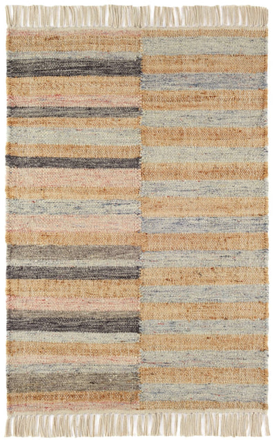 product image for ravel stripe blue handwoven wool rug by dash albert da1931 1014 1 71
