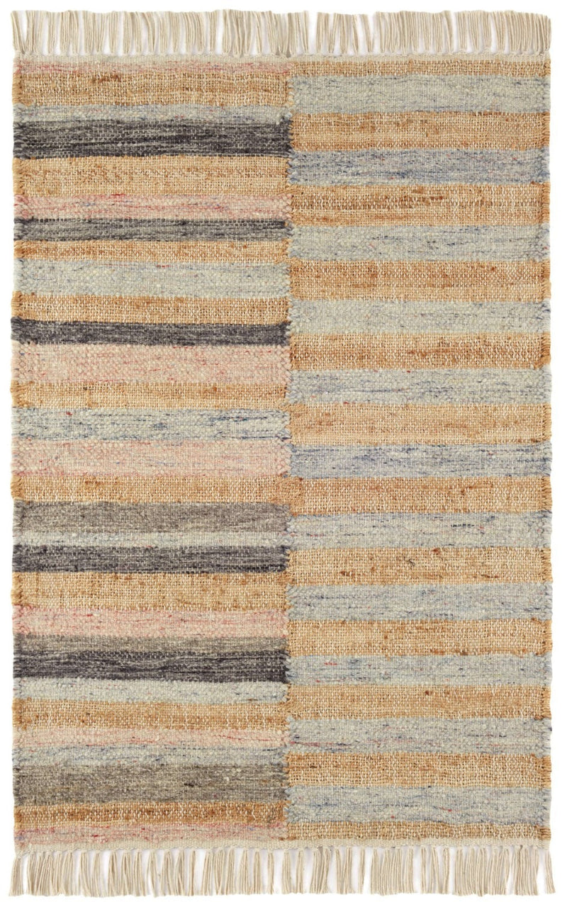 media image for ravel stripe blue handwoven wool rug by dash albert da1931 1014 1 276
