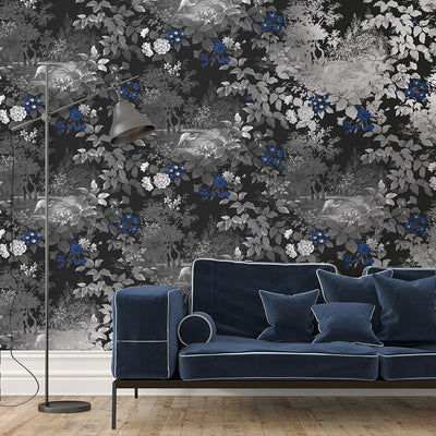 product image of Reflective Pool Wallpaper in Midnight from the Sanctuary Collection by Mayflower Wallpaper 579