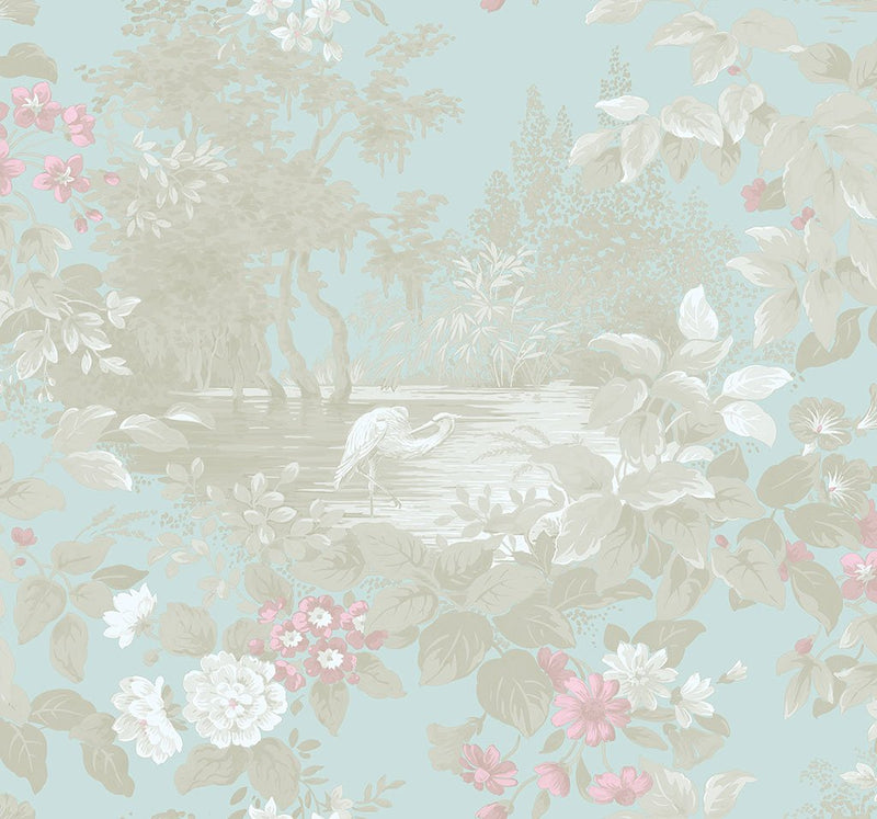 media image for sample reflective pool wallpaper in thunderbird from the sanctuary collection by mayflower wallpaper 1 234