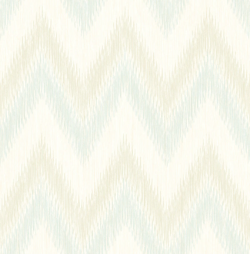 media image for Regent Flamestitch Stringcloth Wallpaper in Sea Glass and Eggshell from the Luxe Retreat Collection by Seabrook Wallcoverings 22