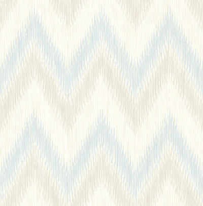 product image for Regent Flamestitch Stringcloth Wallpaper in Sky Blue and Arrowroot from the Luxe Retreat Collection by Seabrook Wallcoverings 64