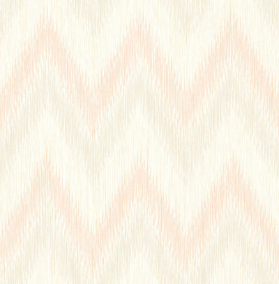 product image of sample regent flamestitch stringcloth wallpaper in soft melon and arrowroot from the luxe retreat collection by seabrook wallcoverings 1 542