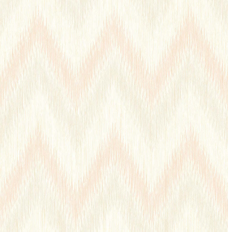 media image for sample regent flamestitch stringcloth wallpaper in soft melon and arrowroot from the luxe retreat collection by seabrook wallcoverings 1 258