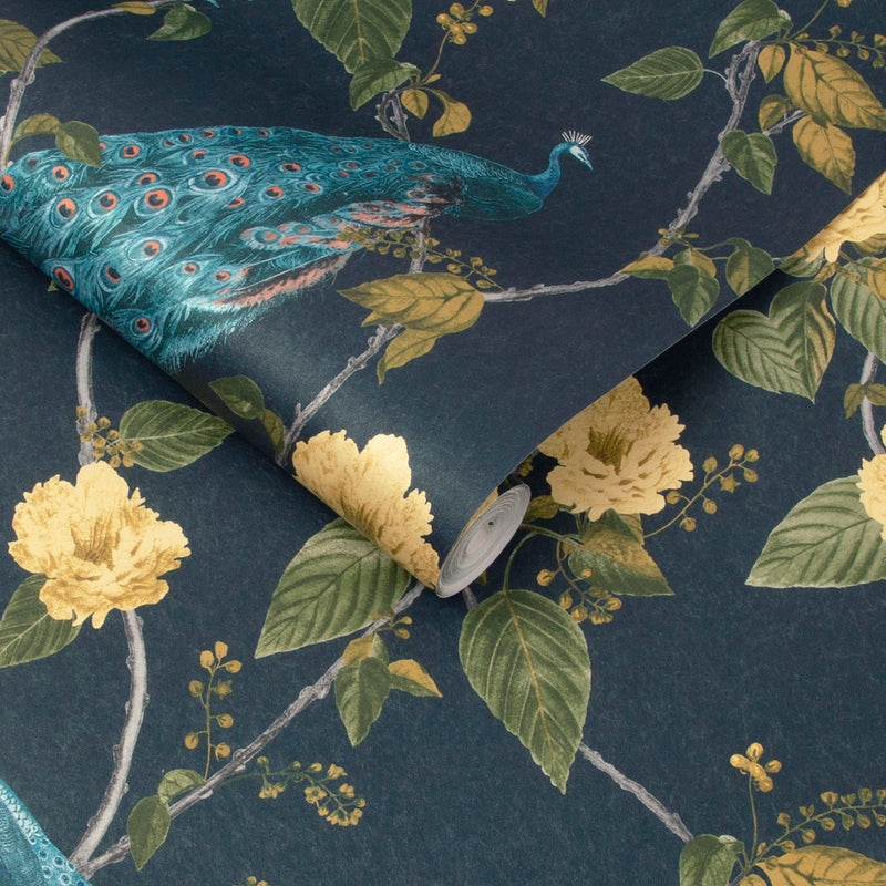 media image for Resplendence Wallpaper in Navy from the Exclusives Collection by Graham & Brown 25
