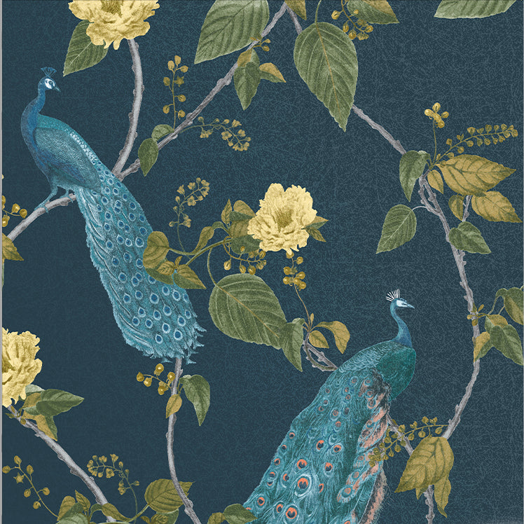 media image for Resplendence Wallpaper in Navy from the Exclusives Collection by Graham & Brown 292