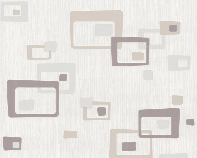 media image for sample retro blocks wallpaper in beige and white design by bd wall 1 231