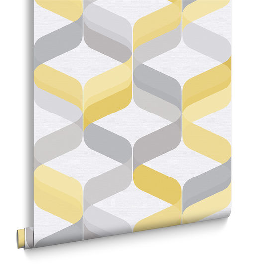 media image for Retro Wallpaper in Lemon from the Exclusives Collection by Graham & Brown 237