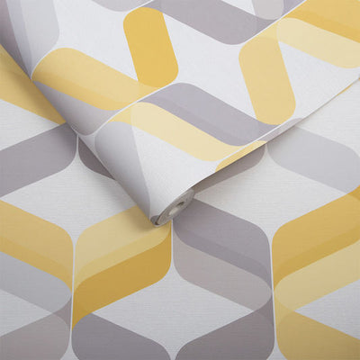 product image for Retro Wallpaper in Lemon from the Exclusives Collection by Graham & Brown 72