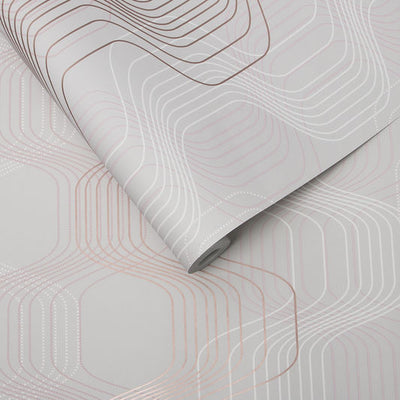 product image for Revival Wallpaper in Grey and Pink from the Exclusives Collection by Graham & Brown 32