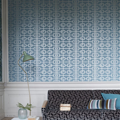 product image for Rheinsberg Wallpaper in Teal from the Zardozi Collection by Designers Guild 82