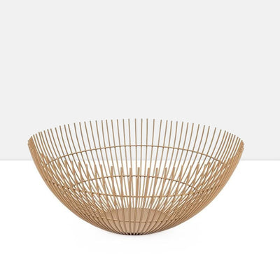 product image for rib metal wire 11 diameter bowl gold by torre tagus 2 42