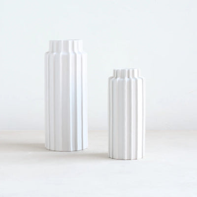 product image for ceramic ribbed cylinder vases 1 55