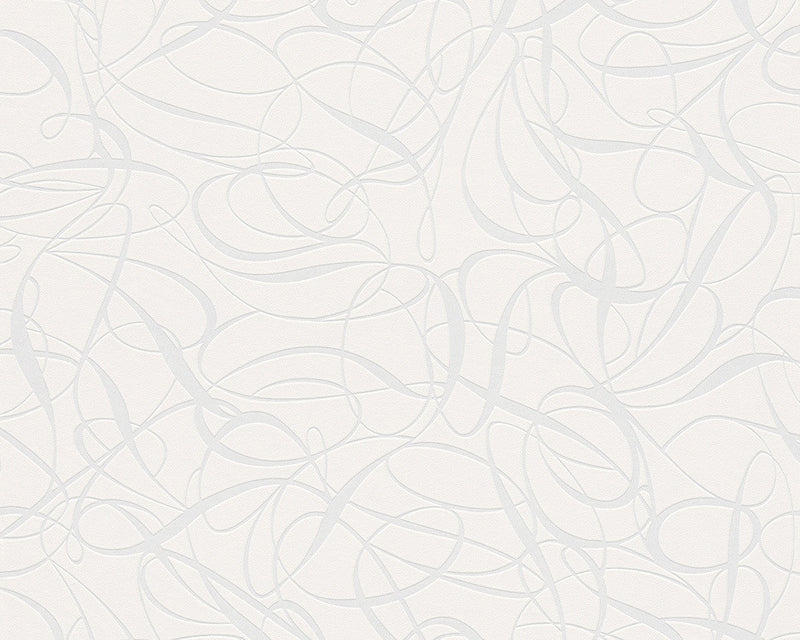 media image for sample ribbon wallpaper in ivory and metallic design by bd wall 1 28