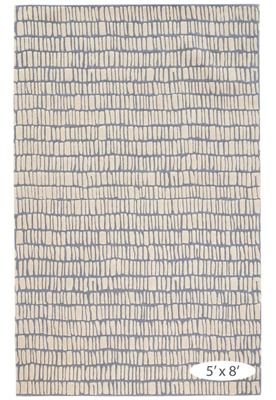product image for roark pewter blue tufted wool rug by dash albert da1861 912 4 18