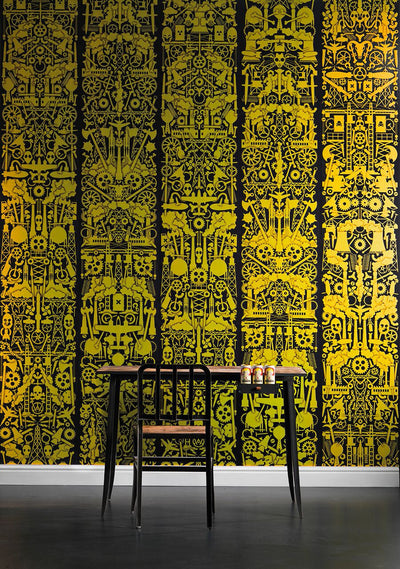 product image for Robber Baron Wallpaper in Metallic Gold design by Studio Job for NLXL Lab 92