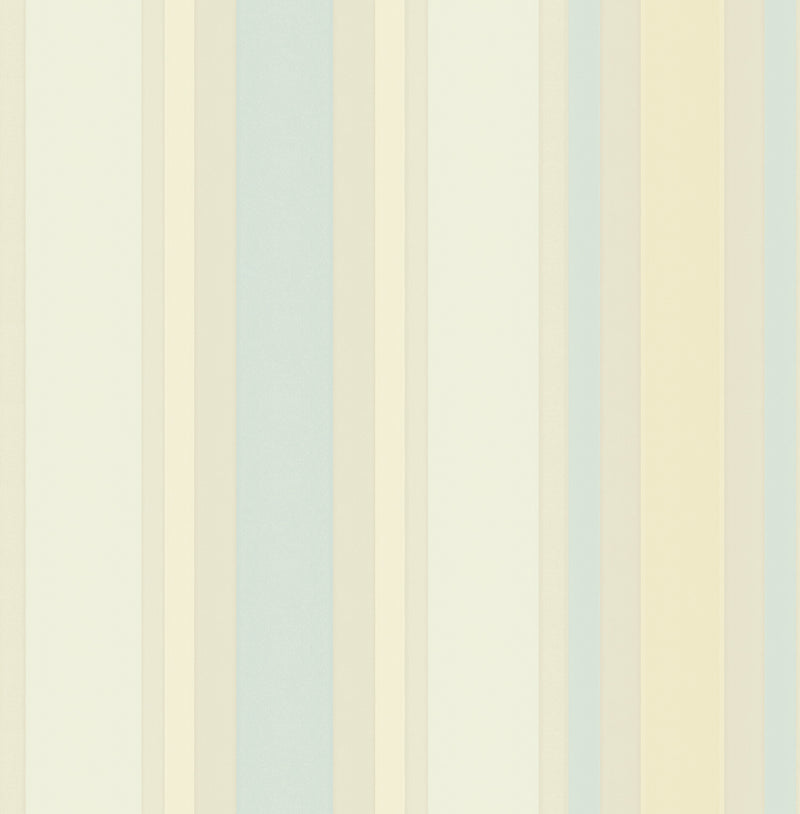 media image for Robin Stripe Wallpaper in Cream and Blue from the Watercolor Florals Collection by Mayflower Wallpaper 214