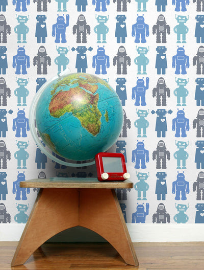 product image for Robots Wallpaper in Sky design by Aimee Wilder 64