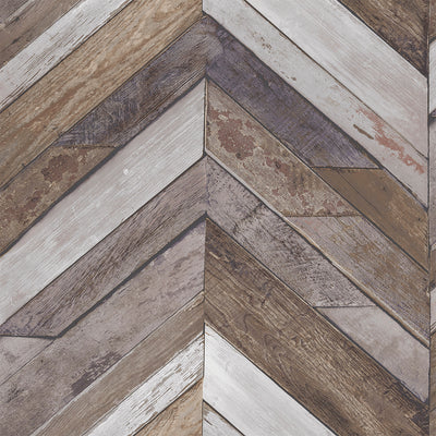 product image of sample rough herringbone wallpaper in brown and blue by walls republic 1 585