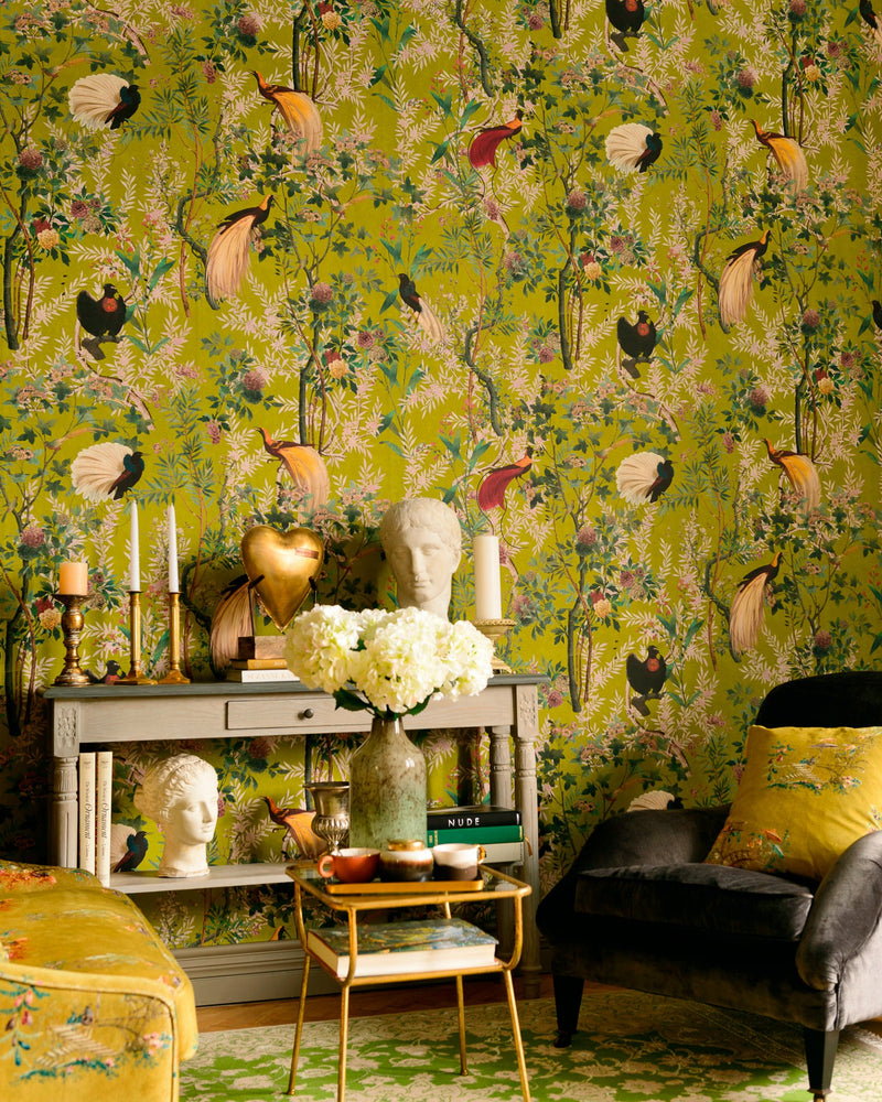 media image for Royal Garden Wallpaper in Green from the Wallpaper Compendium Collection by Mind the Gap 210