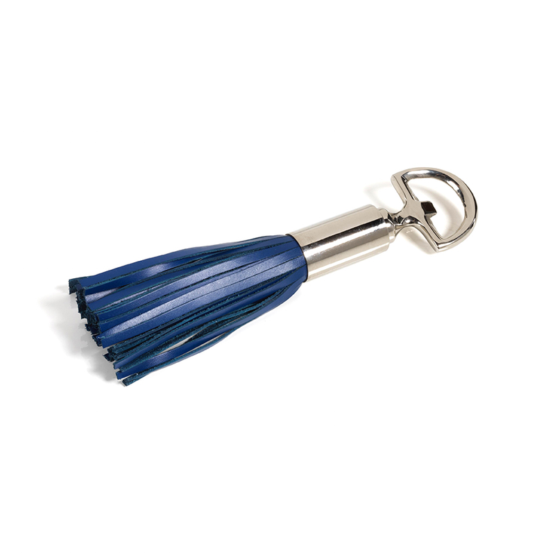media image for Royal Leather Tassel Nickel Bottle Opener in Various Colors 223