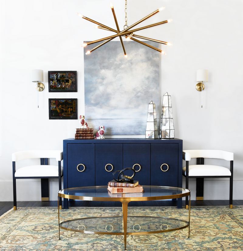 media image for four door buffet with antique brass circle hardware by bd studio ii rue nat 9 276