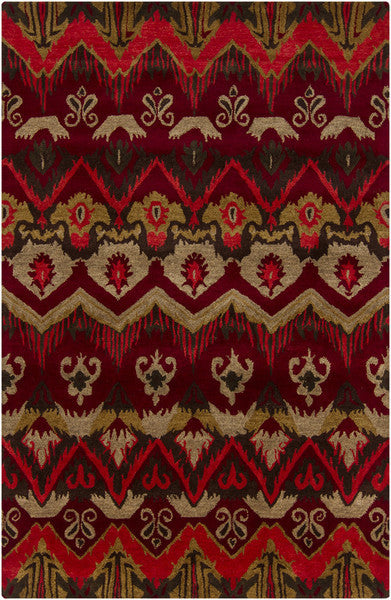 product image of rupec collection wool and viscose area rug in multi red and gold design by chandra rugs 1 557