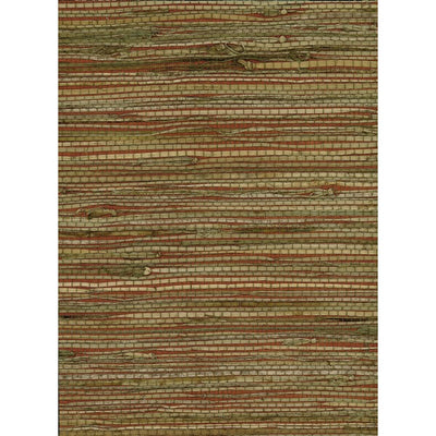 product image of Rushcloth Grasscloth Wallpaper in Tan and Reds from the Natural Resource Collection by Seabrook Wallcoverings 552