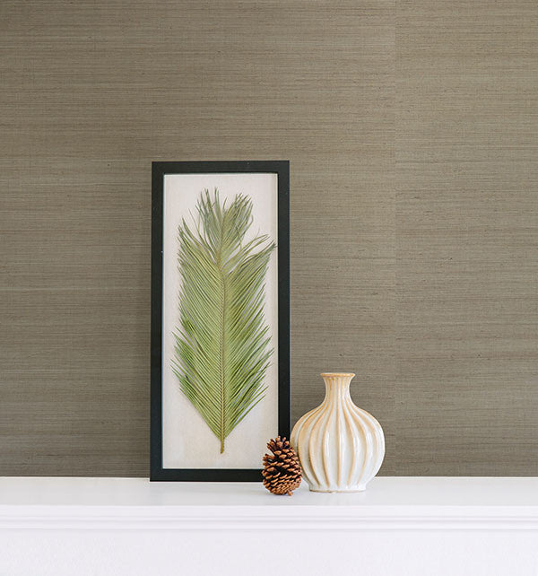 media image for Ruslan Brown Grasscloth Wallpaper from the Jade Collection by Brewster Home Fashions 232