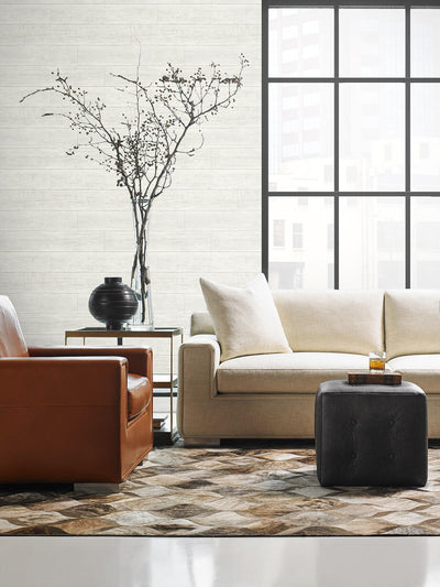 product image for Rustic Shiplap Peel-and-Stick Wallpaper in Porcelain from the Luxe Haven Collection by Lillian August 47