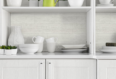 product image for Rustic Shiplap Peel-and-Stick Wallpaper in Porcelain from the Luxe Haven Collection by Lillian August 55