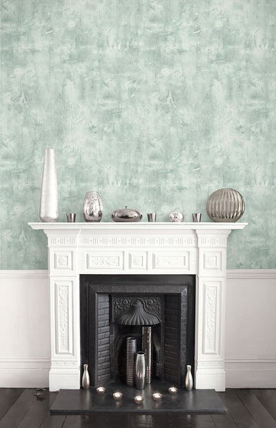 product image for Rustic Stucco Faux Wallpaper in Green Mist from the Living With Art Collection by Seabrook Wallcoverings 91