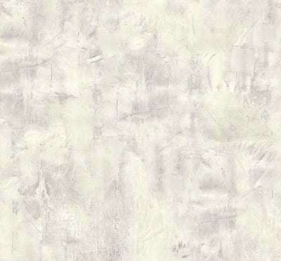 product image of sample rustic stucco faux wallpaper in metallic silver and snowstorm from the living with art collection by seabrook wallcoverings 1 546