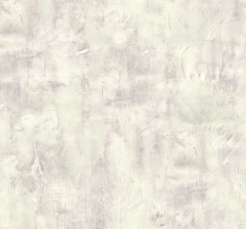 media image for sample rustic stucco faux wallpaper in metallic silver and snowstorm from the living with art collection by seabrook wallcoverings 1 279