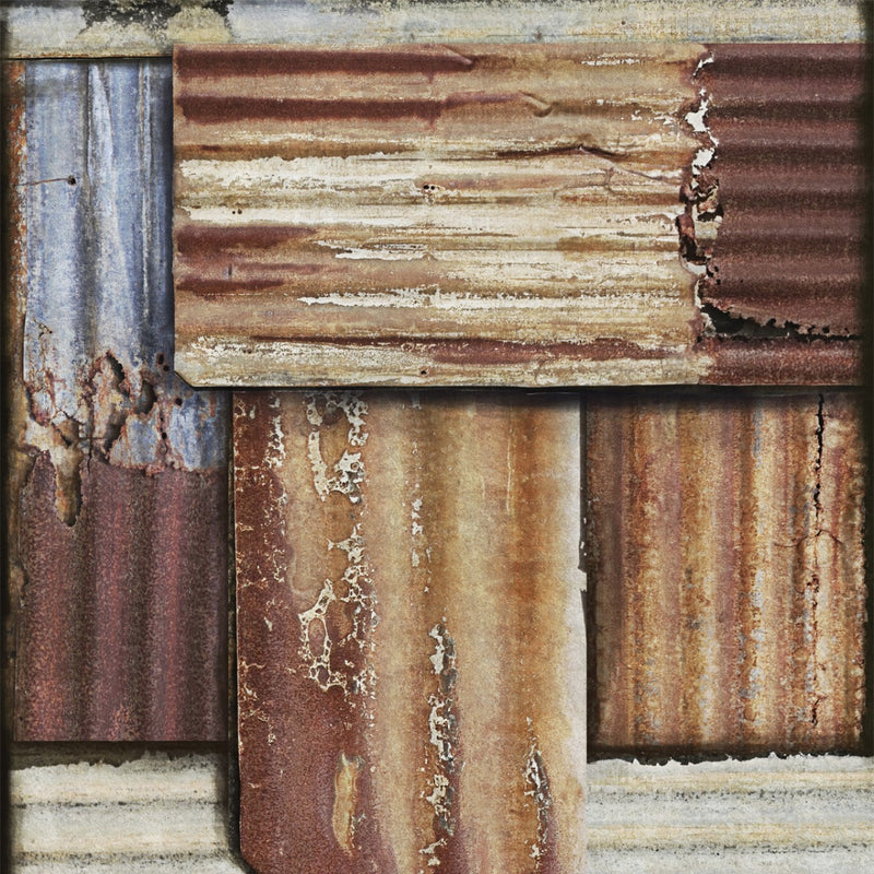 media image for Rusty Tin Wallpaper from Collection II by Mind the Gap 228
