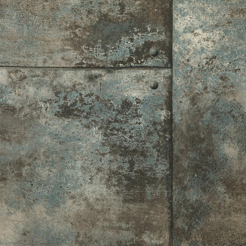 media image for Rusty Panel Wallpaper in Steel Blue from the Precious Elements Collection by Burke Decor 238
