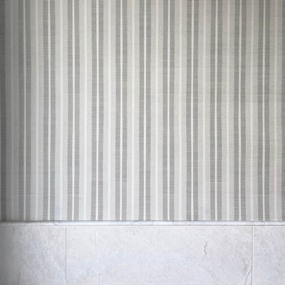 product image for Ribbon Stripe Silk Wallpaper in Alabaster 9
