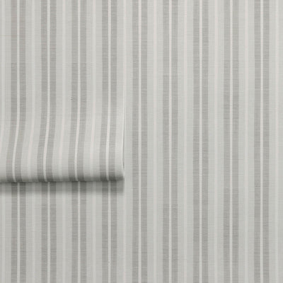 product image for Ribbon Stripe Silk Wallpaper in Alabaster 83