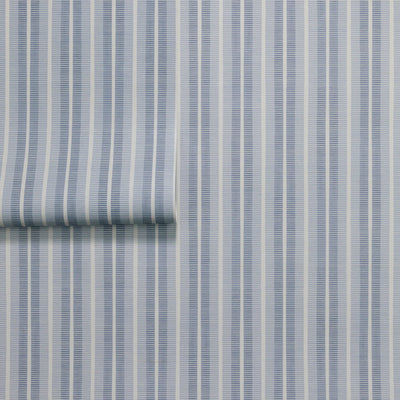 product image for Ribbon Stripe Silk Wallpaper in Ash Blue 0