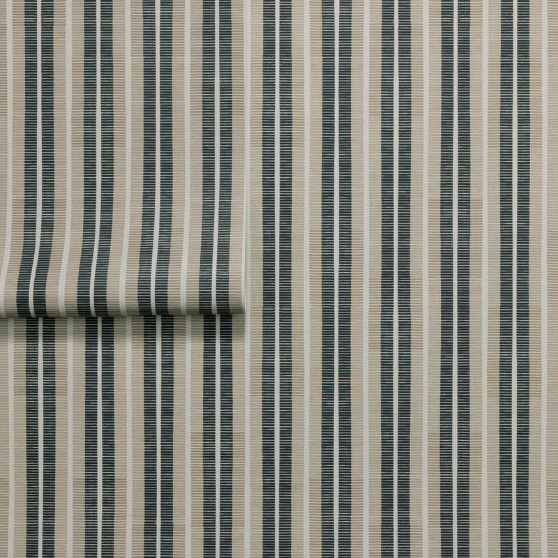 media image for Ribbon Stripe Silk Wallpaper in Bark 245