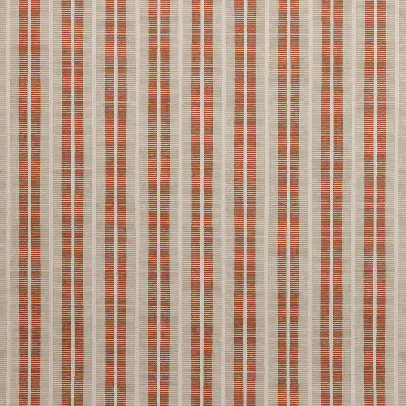 media image for Ribbon Stripe Silk Wallpaper in Persimmon 244