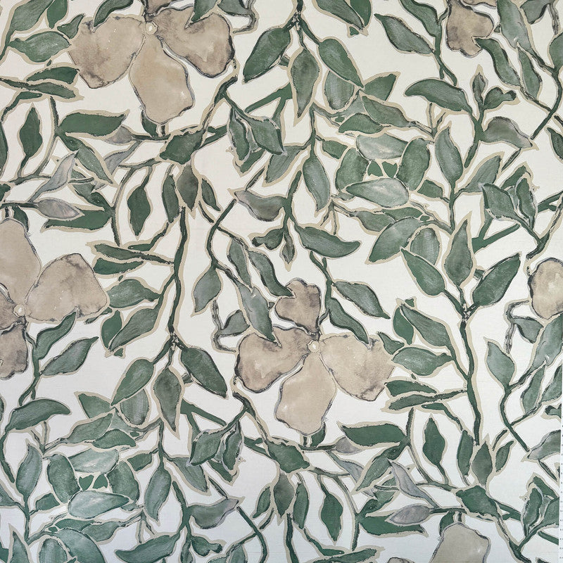 media image for Flora Silk Wallpaper in Creme 258