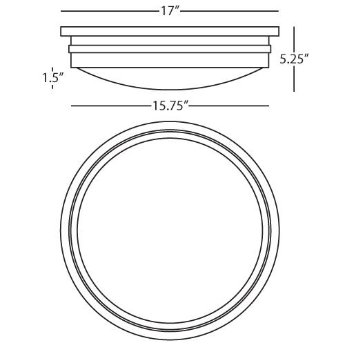media image for Roderick 17" Diameter Flush Mount by Robert Abbey 240