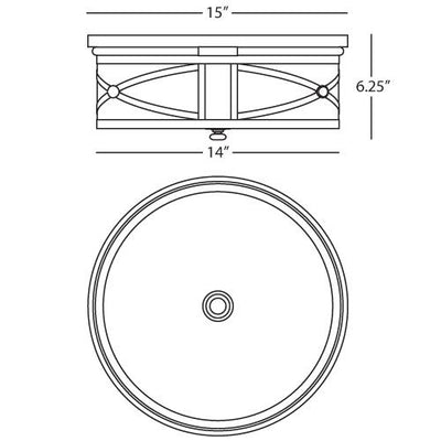 product image for Chase Flush Mount by Robert Abbey 11