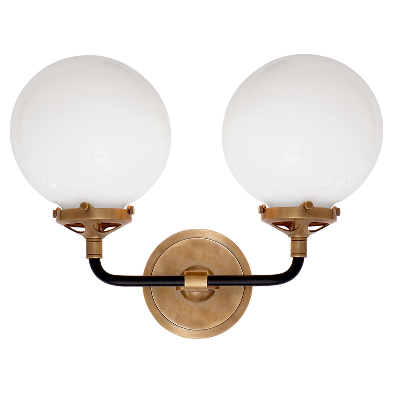 media image for Bistro Double Light Curved Sconce by Ian K. Fowler 211