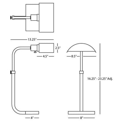 product image for Koleman Adjustable Task Table Lamp by Robert Abbey 48