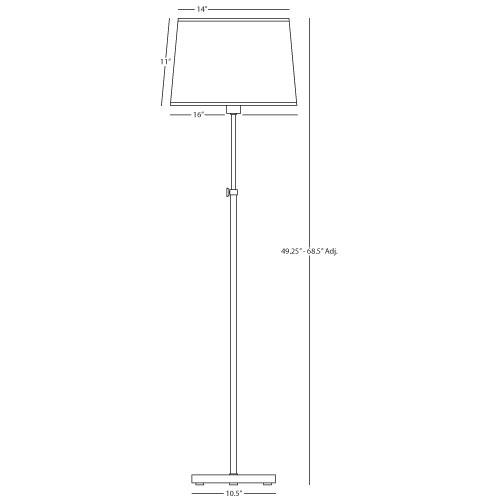 media image for Koleman Adjustable Floor Lamp by Robert Abbey 258