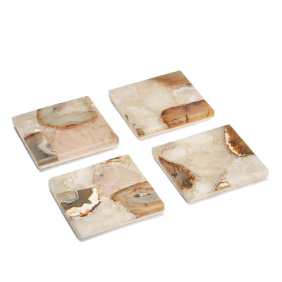 product image of set of 4 agate coasters with marble base 1 594