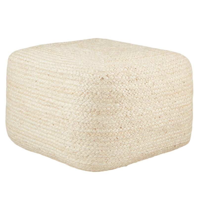 media image for sangam solid pouf in ivory by jaipur living 1 22