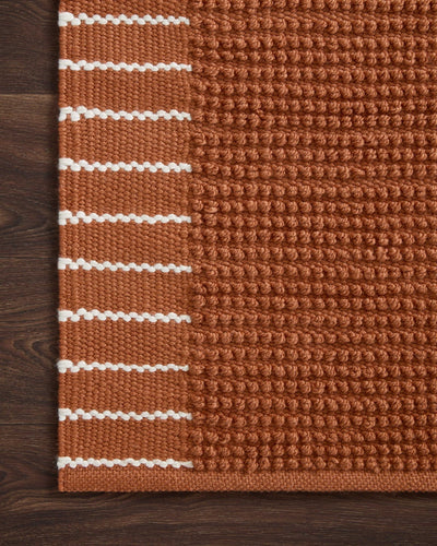 product image for Sadie Hand Woven Terracotta Rug 3 98